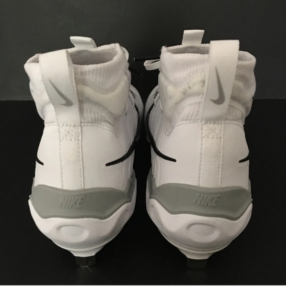 NWOB Nike Alpha Huarache NXT Metal Baseball Cleats White Black Gray - Picture 15 of 16